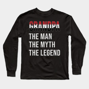 Grand Father Yemeni Grandpa The Man The Myth The Legend - Gift for Yemeni Dad With Roots From  Yemen Long Sleeve T-Shirt